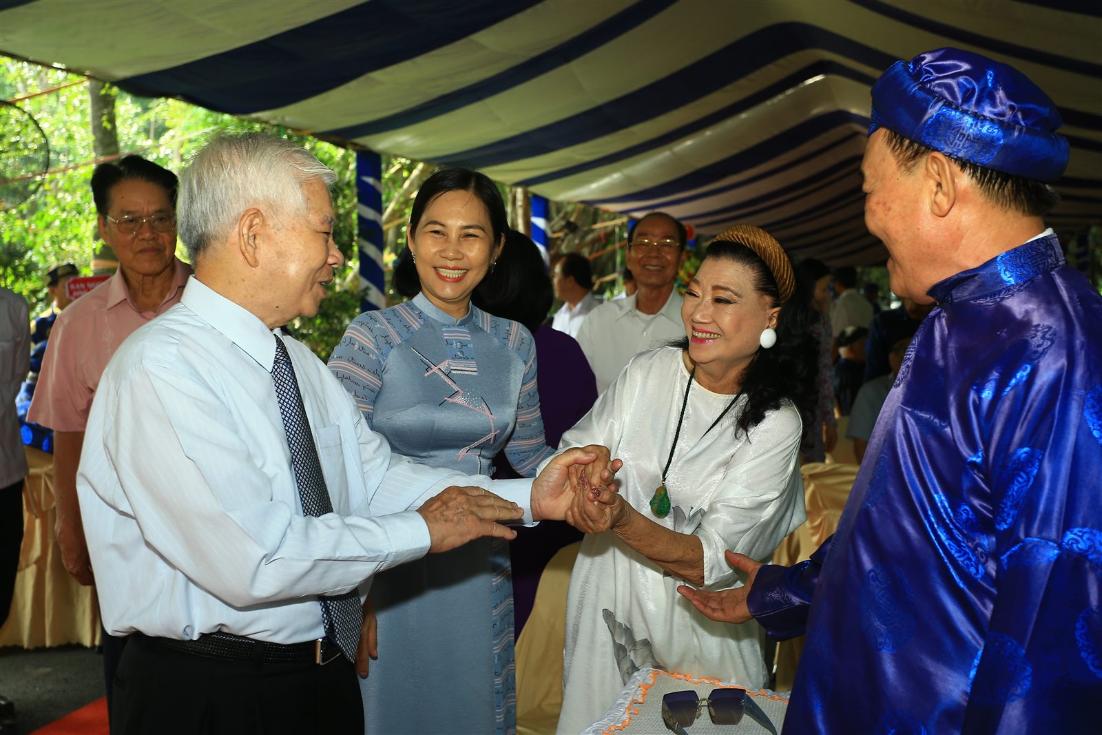 NSND Kim Cương trong dịp Giỗ Tổ Hùng Vương năm 2023